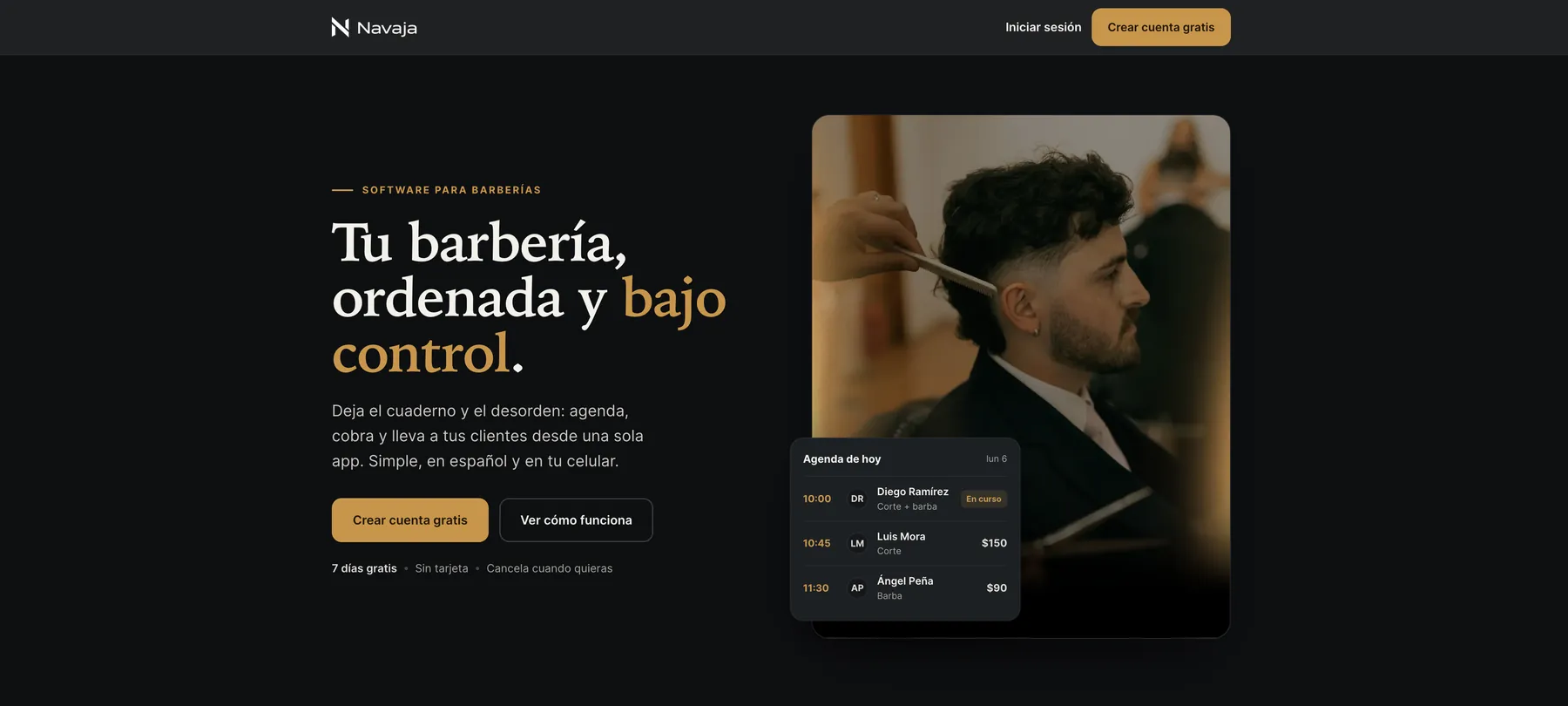 Navaja, software para barberías